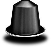 Nespresso coffee capsule in black