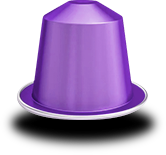 Nespresso coffee capsule in purple
