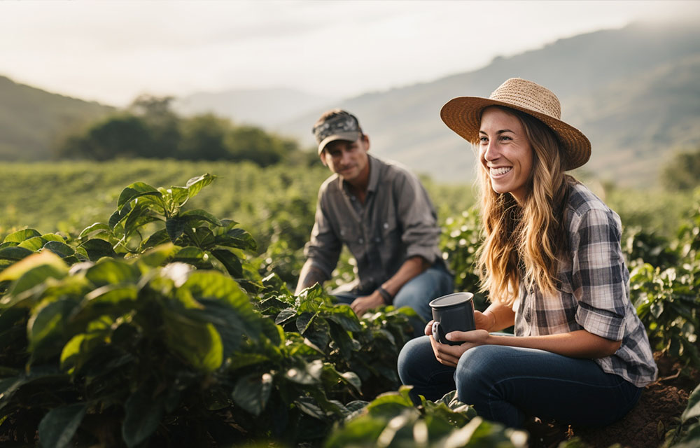 Harvesters on the field
